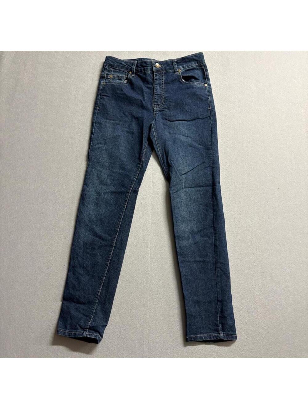 DKNY Jeans Girls Size 16 Dark Wash Blue Denim Stretch Slim Skinny Pants